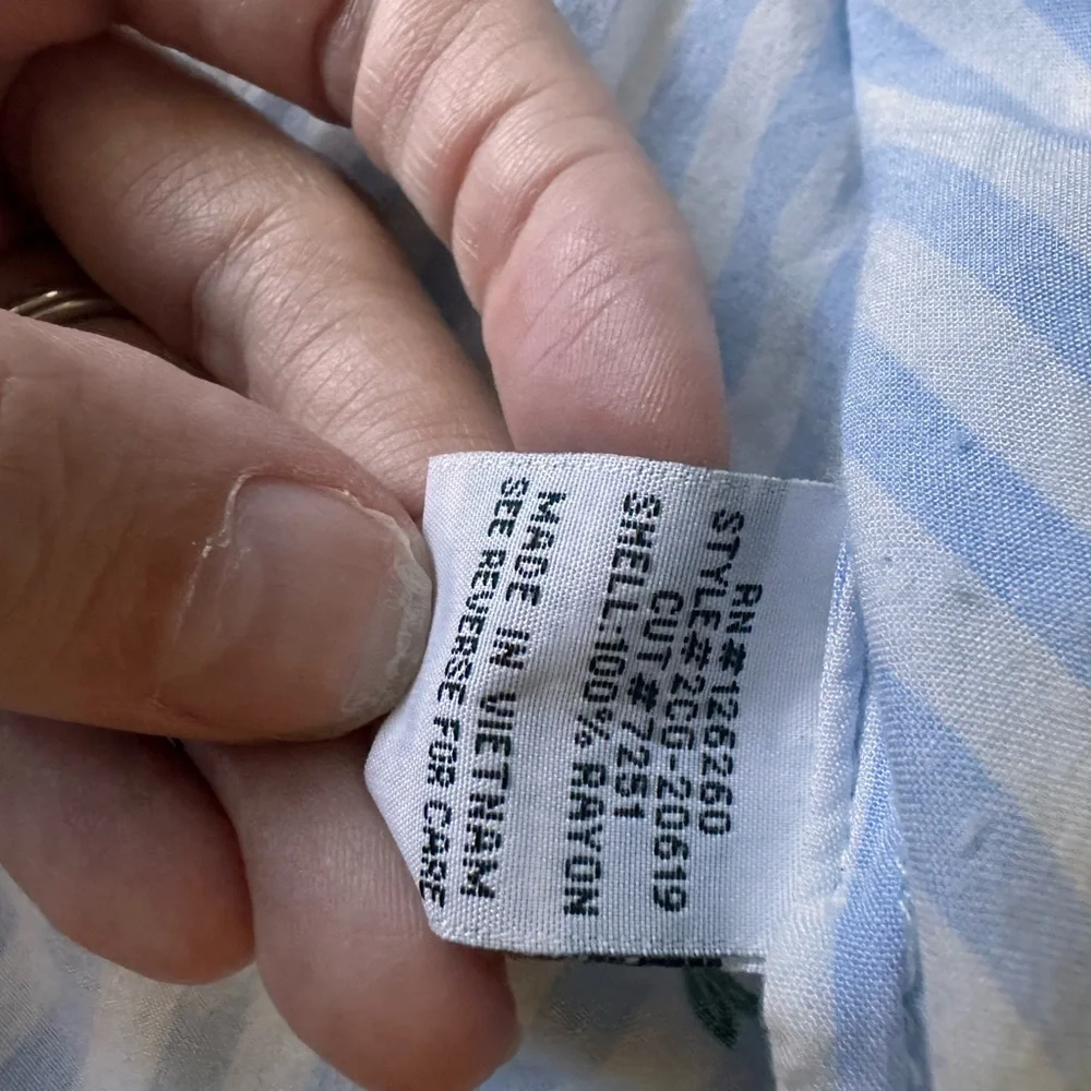 Velvet Heart Floral Striped Button Down Shirt Size S Anthropologie Style - Picture 3 of 4